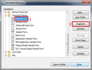 Netbeans - Tpl duplicate