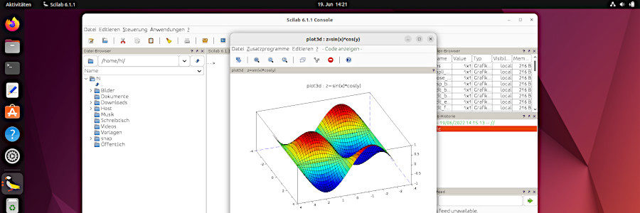 Scilab 6.1.1 in Ubuntu 2204